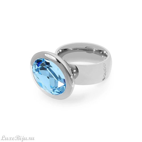 Кольцо Qudo TIVOLA big S aquamarine  17.2 мм, 632002/17.2 BL/S